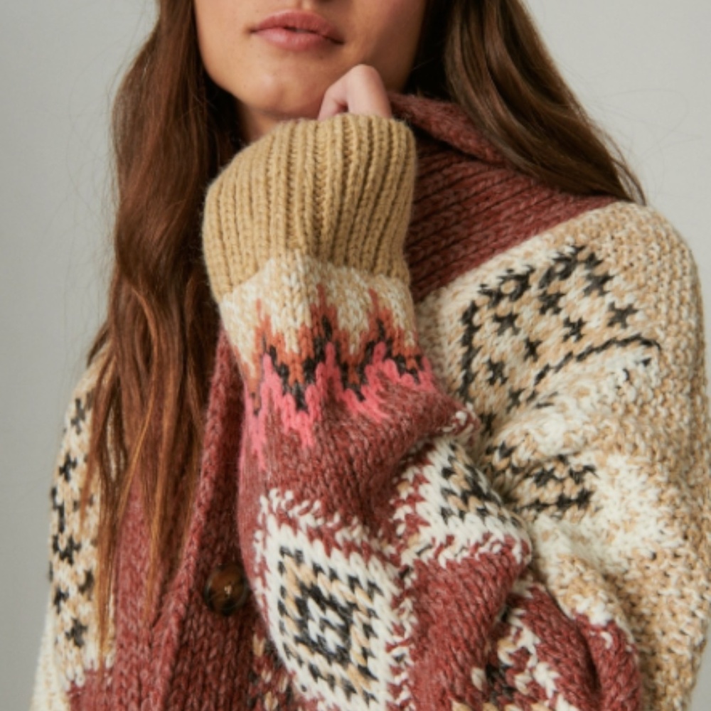 Lucky Brand Multicolor Patterned Cardigan - Picture 3 of 6